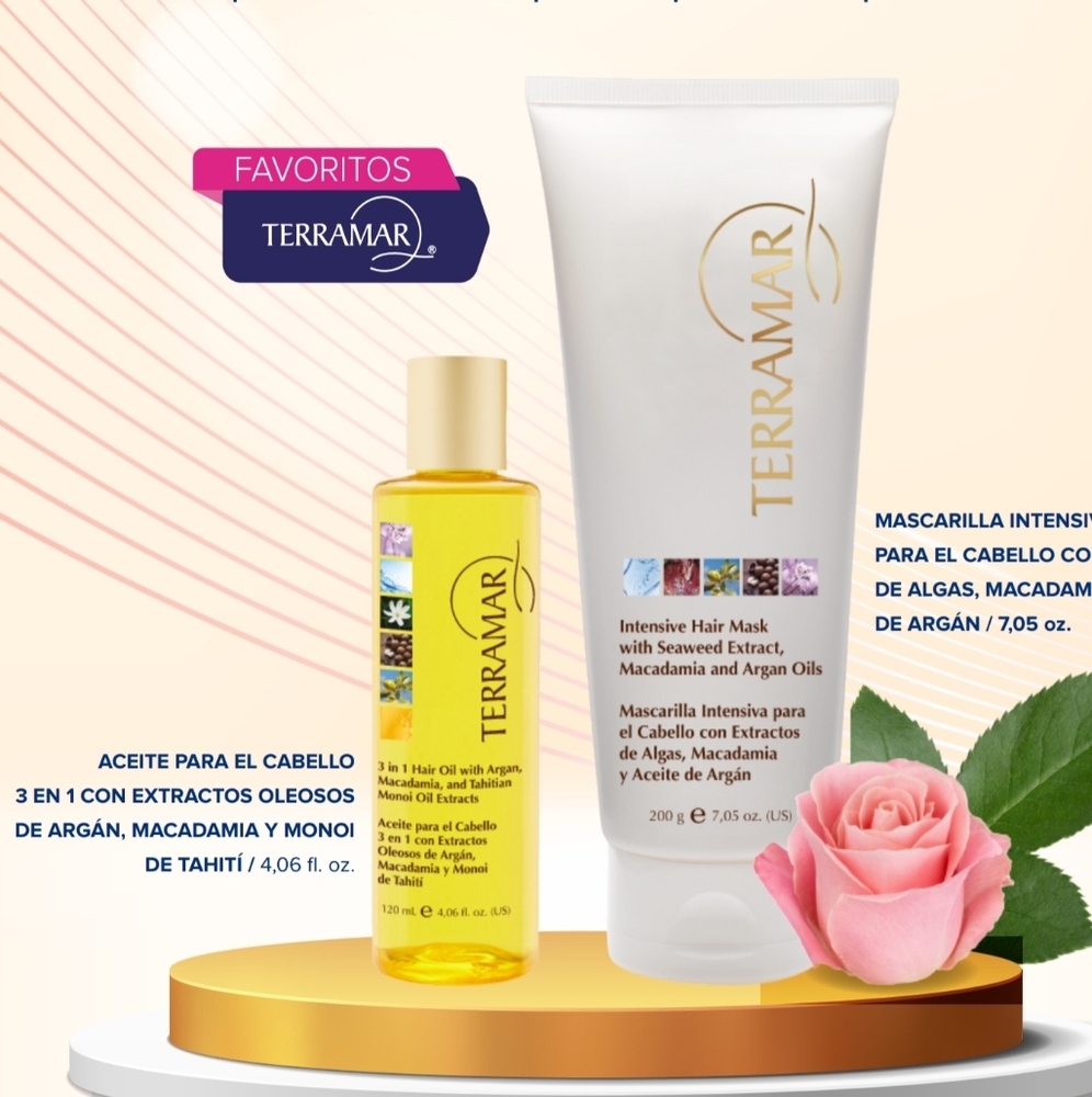 Intensive Hair Mask and Oil Set - White and Yellow Terramar Brands